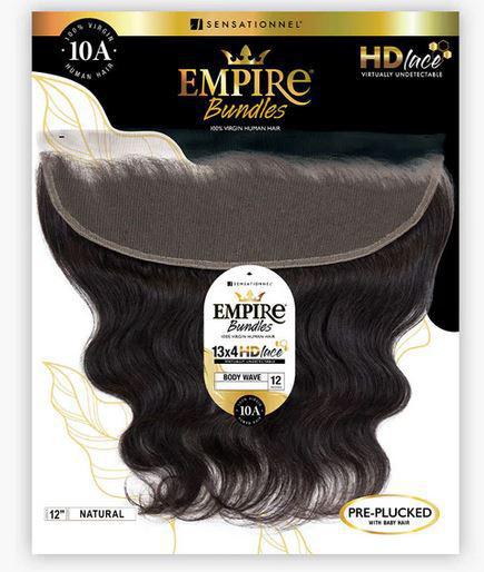 EMPIRE BUNDLES 10A 100% VIRGIN HUMAN HAIR 13×4 HD LACE CLOSURE 12"