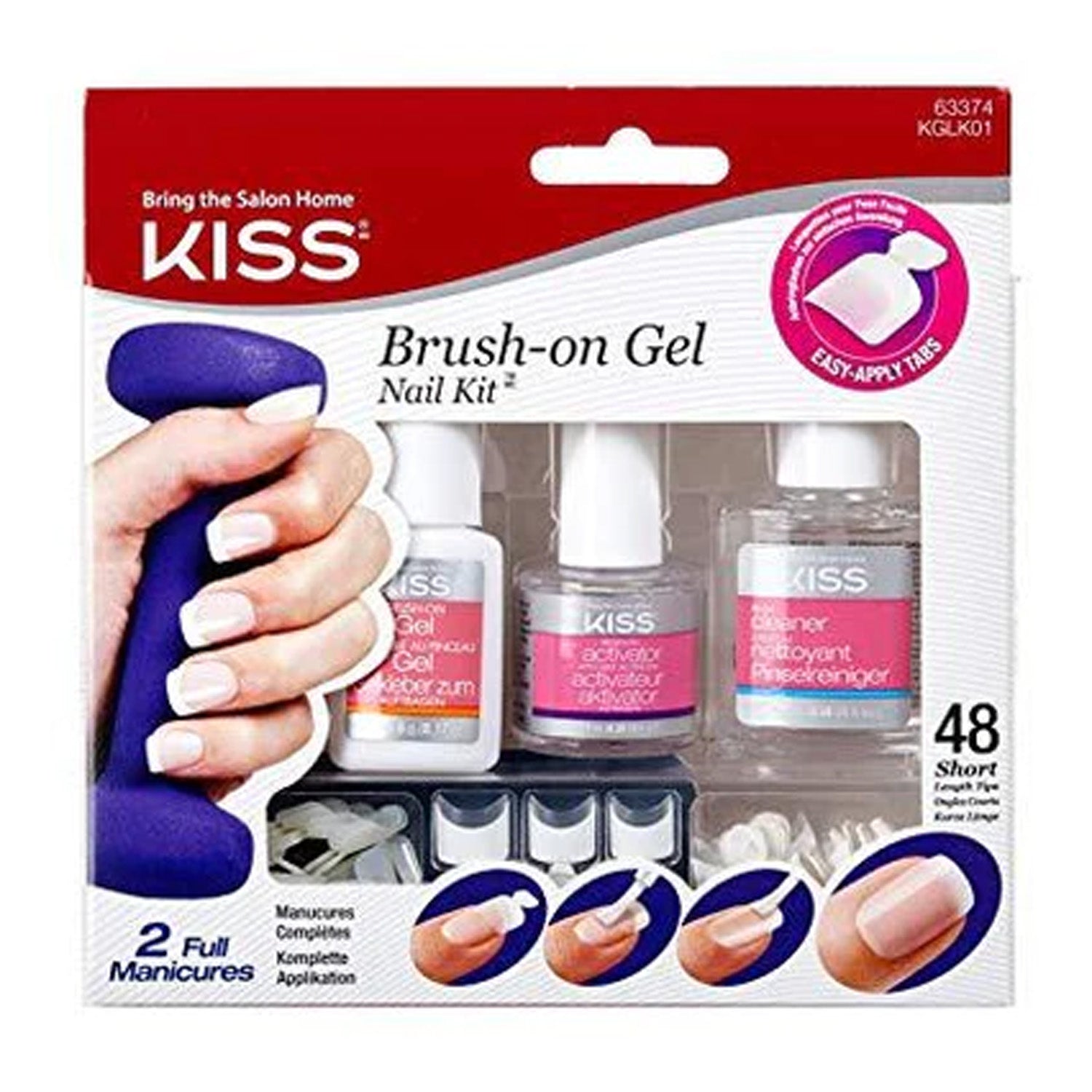 KISS BRUSH-ON GEL NAIL KIT #KGLK01