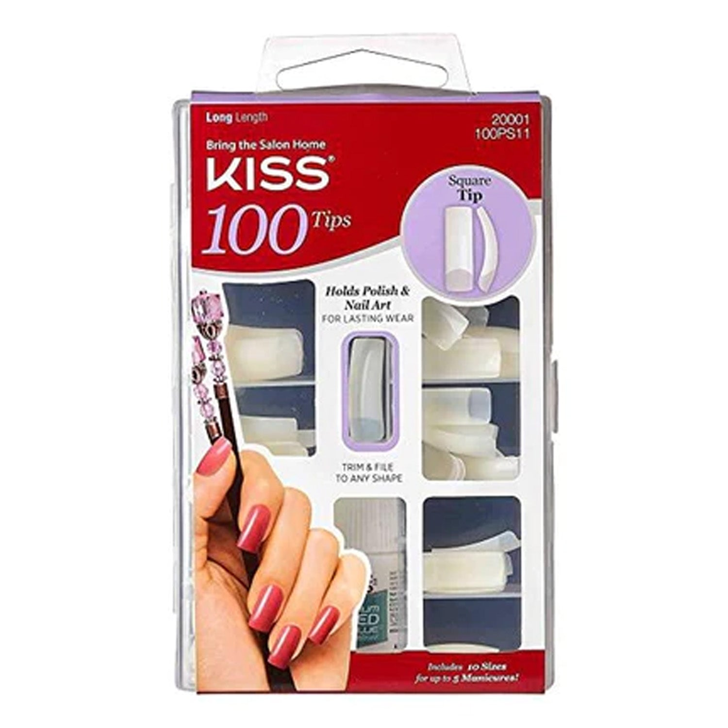 KISS 100 TIPS SQUARE TIP #100PS11