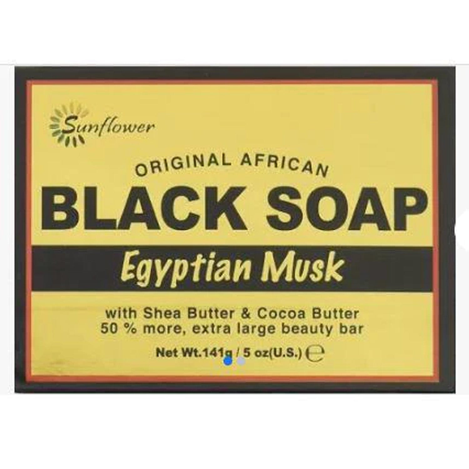 ORIGINAL AFRICAN BLACK SOAP EGYPTIAN MUSK  5oz.