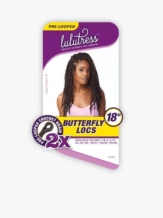 LULUTRESS 2X BUTTERFLY LOCS 18"