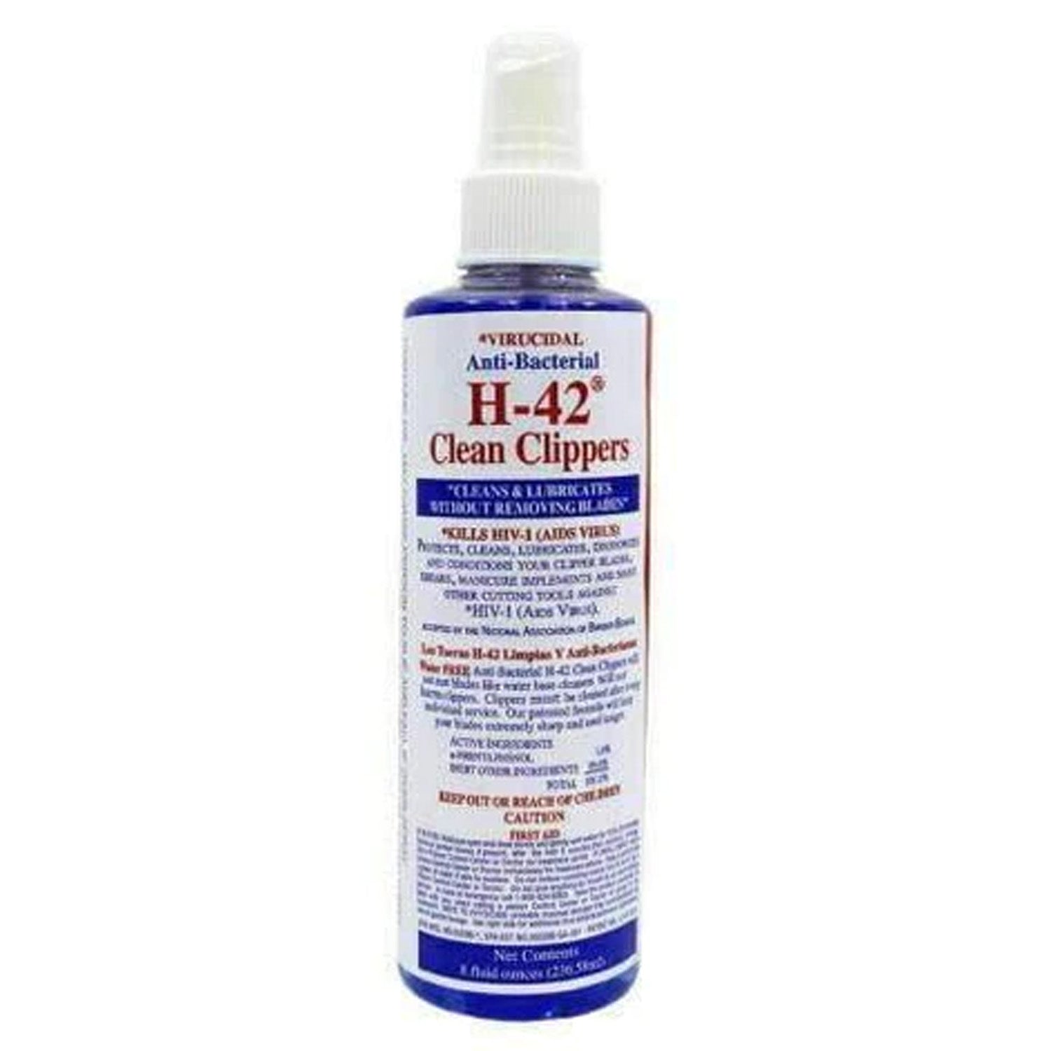 Virucidal Anti-Bacterial H-42 Clean Clippers® 16oz. Pump Spray