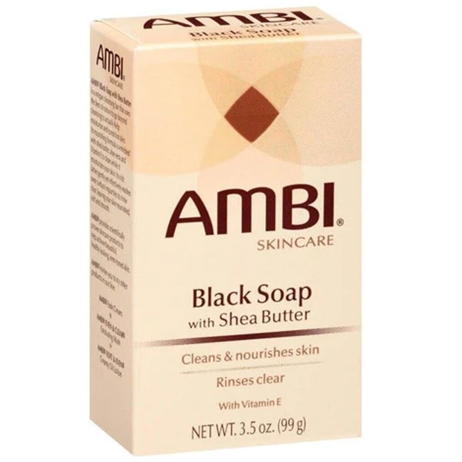 AMBI BLACK SOAP W/SHEA BUTTER & VITA E 3.5oz.