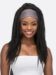 VIVICA A. FOX 23″ STRETCHED LOC BRAID WITH GRAY VERSATILE SCARF HWR-RORY