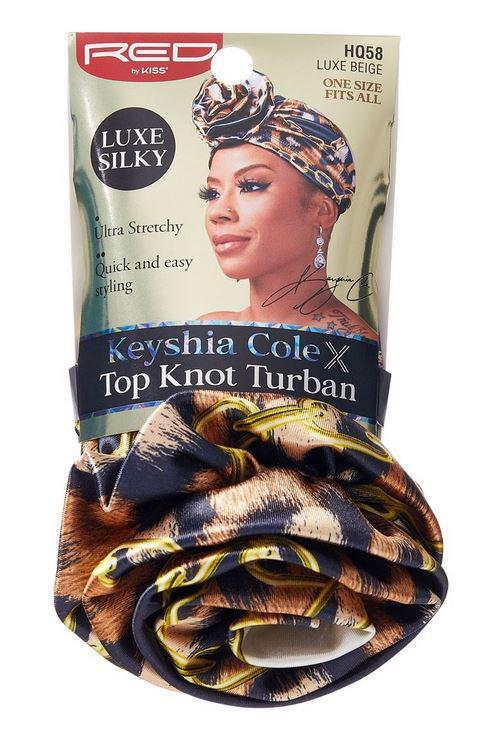 RED BY KISS LUXE SILKY KEYSHIA COLE TOP KNOT TURBAN LUXE BEIGE HQ58