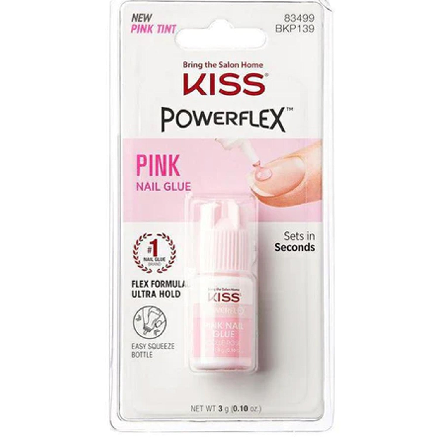 KISS POWERFLEX PINK NAIL GLUE #BKP139