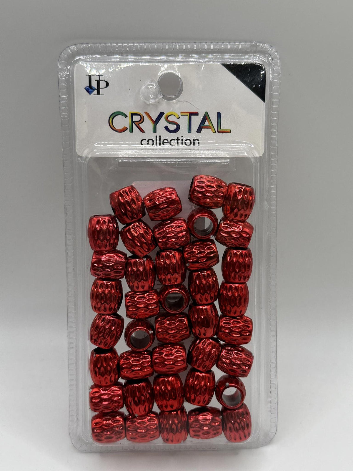 CRYSTAL COLLECTION METALLIC RED BEADS #DNV-0679