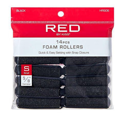 RED BY KISS SMALL 5/8" BLACK FOAM ROLLERS