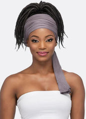 VIVICA A. FOX 23″ STRETCHED LOC BRAID WITH GRAY VERSATILE SCARF HWR-RORY