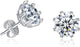 CUBIC ZIRCONIA SM ROUND & LARGE SQUARE EARRINGS #7