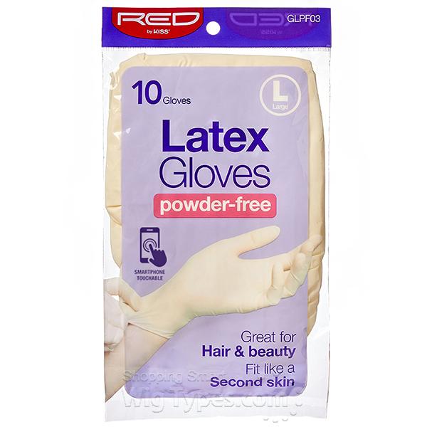 RED BY KISS POWDER-FREE LATEX GLOVES