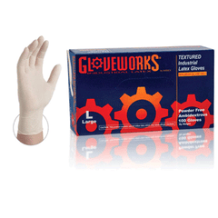 GLOVEWORKS POWDER FREE INDUSTRIAL LATEX GLOVES-SMALL PAIR