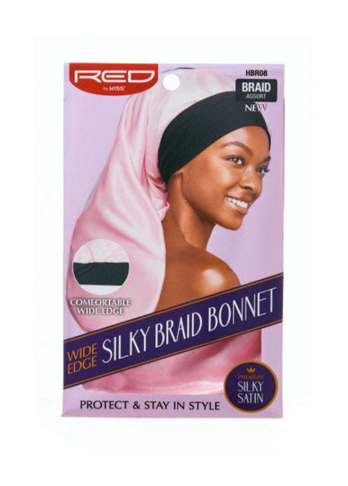RED BY KISS WIDE EDGE SIKLY BRAID BONNET