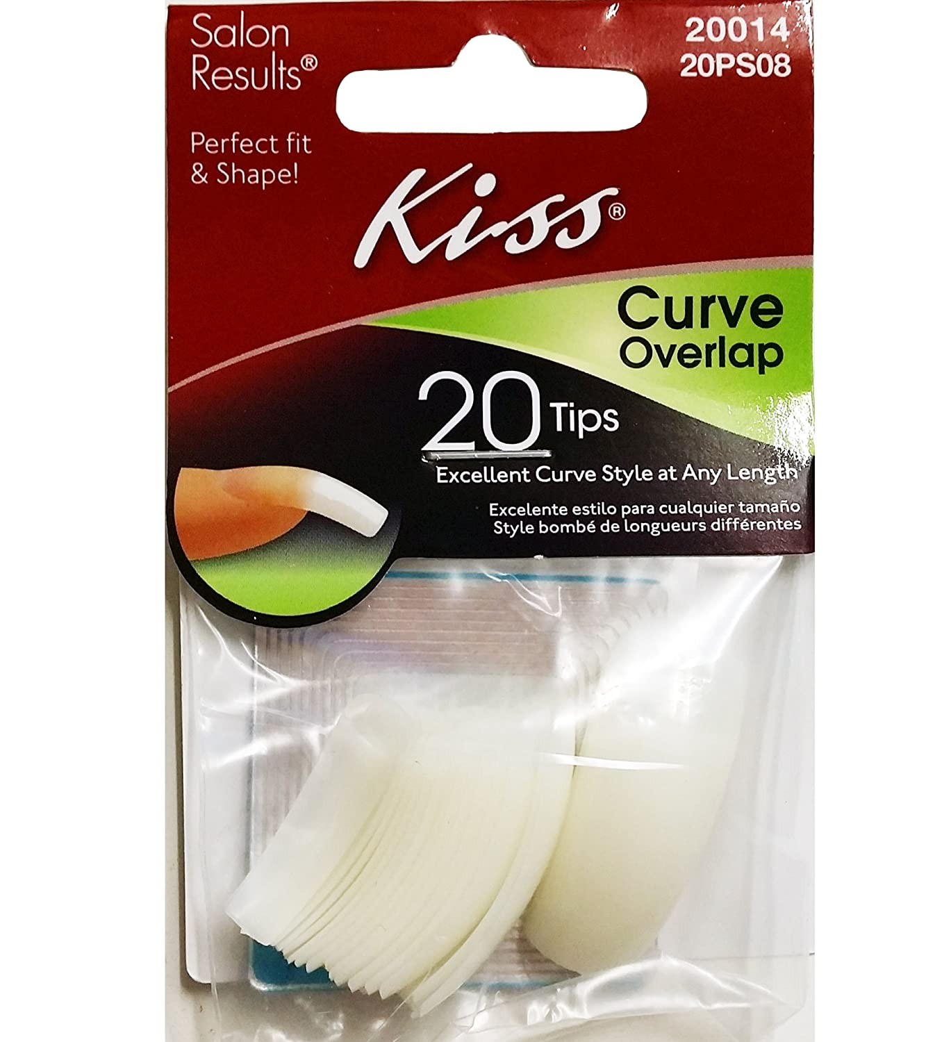 KISS 20 CURVE OVERLAP TIPS BAG #20PS08