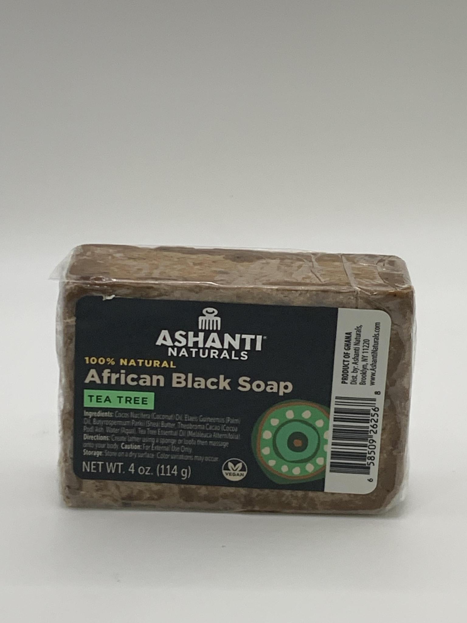 ASHANTI NATURAL 100% NATURAL AFRICAN BLACK SOAP 4oz.