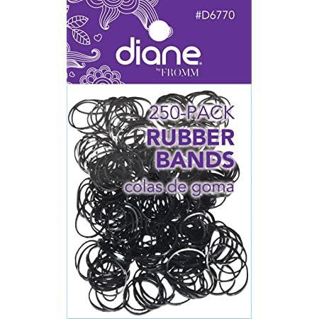 DIANE BLACK RUBBER BANDS 250-PACK #D6770