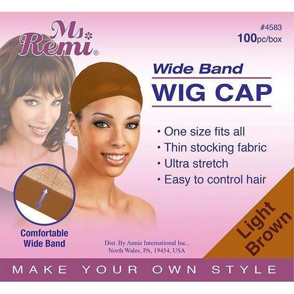 MS. REMI WIDE BAND WIG CAP LIGHT BROWN (100 PC/BOX)